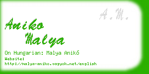 aniko malya business card